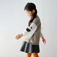 [現貨] 日本直送 Nico Hrat 童裝灰色小幽靈長袖T恤 (110-120cm) - BB Dressup