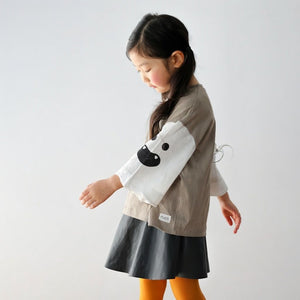 [現貨] 日本直送 Nico Hrat 童裝灰色小幽靈長袖T恤 (110-120cm) - BB Dressup