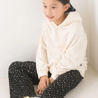 [現貨] 日本直送 OMNES 女童裝白色抓絨帶帽衛衣 (100-130cm) - BB Dressup