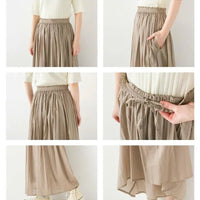 [現貨] 日本直送 OMNES 成人棉質印度風縮褶紫色長裙 - BB Dressup