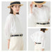 [現貨] 日本直送 OMNES 成人棉質白色棉質巴里紗細褶襯衫 - BB Dressup