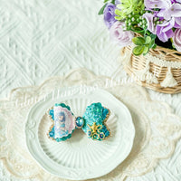 [預購] 香港製造Glitter Hair Bow Jasmine茉莉公主頭飾 - BB Dressup