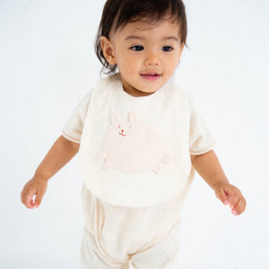 [現貨] 日本製 POMPKINS 100%有機棉白色口水肩/圍兜 - BB Dressup