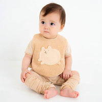 [現貨] 日本製 POMPKINS 100%有機棉啡色口水肩/圍兜 - BB Dressup