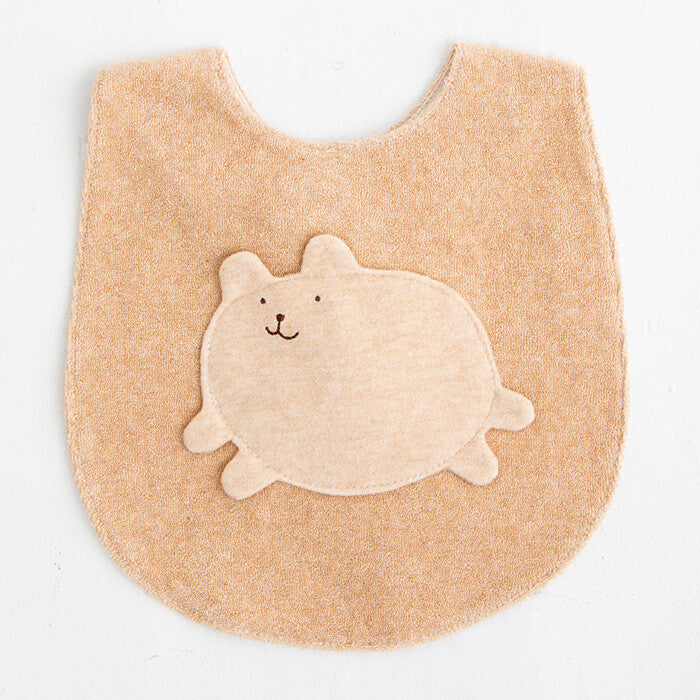 [現貨] 日本製 POMPKINS 100%有機棉啡色口水肩/圍兜