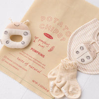 [現貨] 日本製 POMPKINS 100%有機棉白色嬰兒禮物套裝 (PT-1) - BB Dressup