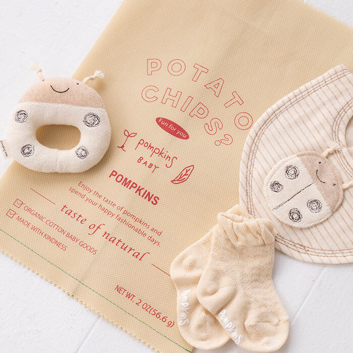 [現貨] 日本製 POMPKINS 100%有機棉白色嬰兒禮物套裝 (PT-1) - BB Dressup