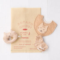 [現貨] 日本製 POMPKINS 100%有機棉啡色嬰兒禮物套裝 (PN-1) - BB Dressup