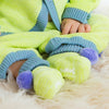 日本製 POMPKINS 初生嬰兒螢光綠波波嬰兒襪 - BB Dressup