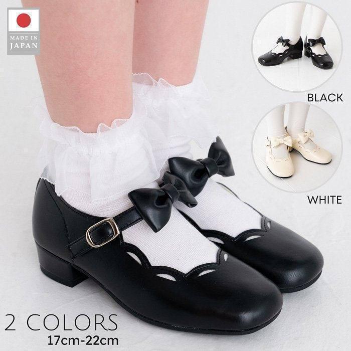 [預購] 日本製POMPKINS 學童黑色蝴蝶結返學鞋/表演鞋 - BB Dressup