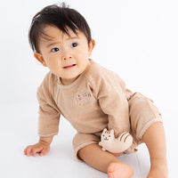 [現貨] 日本製 POMPKINS 初生嬰兒有機棉啡色松鼠搖鈴手環 - BB Dressup