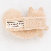 [現貨] 日本製 POMPKINS 初生嬰兒有機棉啡色松鼠搖鈴手環 - BB Dressup
