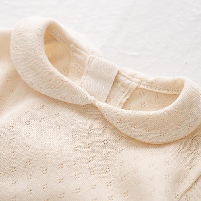 [現貨] 日本製POMPKINS 有機棉嬰兒長袖包屁衣/連身衣 (50-60cm) - BB Dressup
