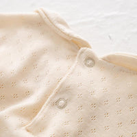 [現貨] 日本製POMPKINS 有機棉嬰兒長袖包屁衣/連身衣 (50-60cm) - BB Dressup