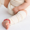 [現貨] 日本製 POMPKINS 白色有機棉透花紋嬰兒腳套 - BB Dressup
