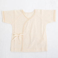 [現貨] 日本製 POMPKINS有機棉白色初生嬰兒短袖內衣 - BB Dressup