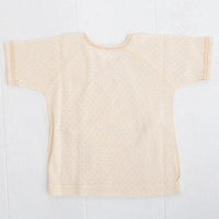 [現貨] 日本製 POMPKINS有機棉白色初生嬰兒短袖內衣 - BB Dressup