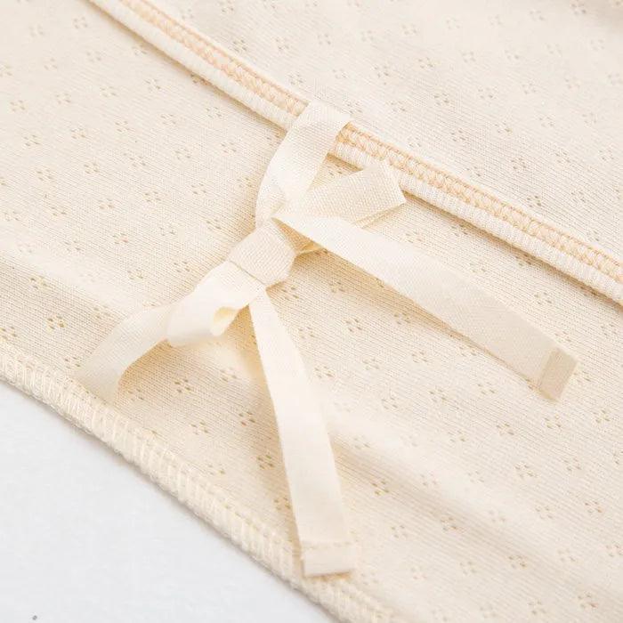 [現貨] 日本製 POMPKINS有機棉白色初生嬰兒短袖內衣 - BB Dressup