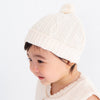 [現貨] 日本製 POMPKINS 嬰兒/兒童白色有機棉針織嬰兒帽 - BB Dressup