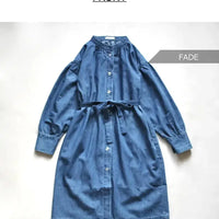 [現貨] 日本直送L.Copeck 女童淺藍色牛仔連身裙 (100-130cm) - BB Dressup