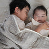 [預購] 日本製藤原織布米灰色六層梭織布嬰兒被(S/M) - BB Dressup