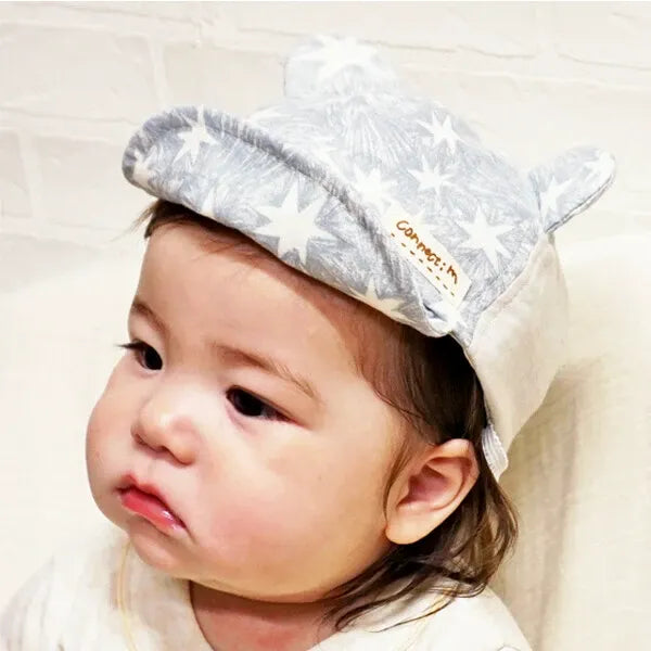 [現貨] 日本製 Shapox防紫外線粉紅色雙層紗布嬰幼兒Cap帽 - BB Dressup