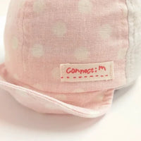 [現貨] 日本製 Shapox防紫外線粉紅色雙層紗布嬰幼兒Cap帽 - BB Dressup