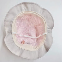 [現貨] 日本製 Shapox防紫外線 嬰幼兒 粉紅蕾絲遮陽帽 (防UV/下巴綁帶) (50cm)