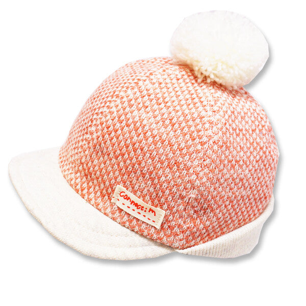 [現貨] 日本製 Shapox 粉紅色保暖毛毛球Cap帽 - BB Dressup
