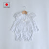 [現貨] 日本製Three Arrorw白色純棉3層蕾絲束腰外衣和燈籠褲 (兩件裝) - BB Dressup