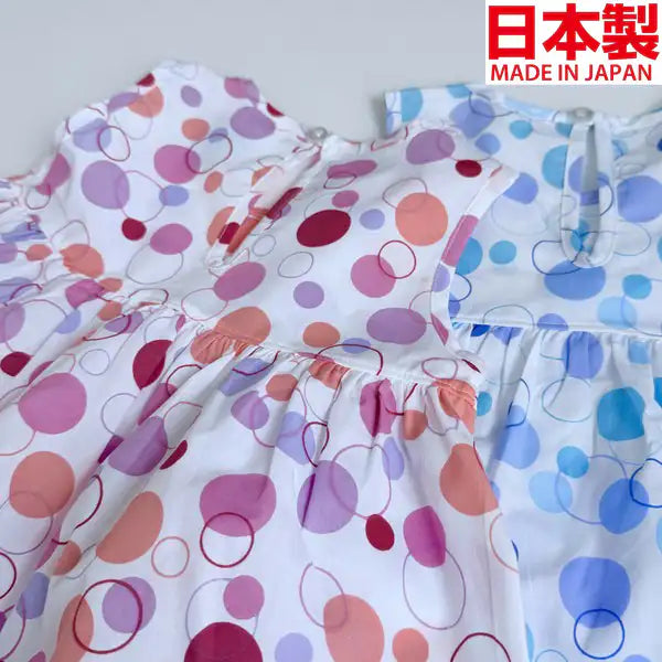 [現貨] 日本製Three Arrorw白色純棉上衣束腰外套波點燈籠褲 (三件裝) - BB Dressup