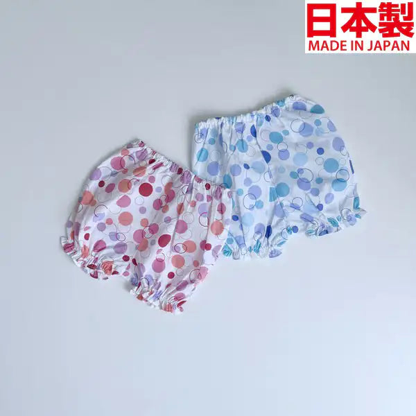 [現貨] 日本製Three Arrorw白色純棉上衣束腰外套波點燈籠褲 (三件裝) - BB Dressup