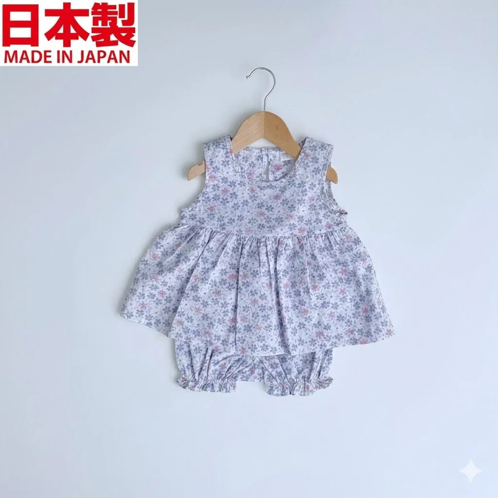 [現貨] 日本製Three Arrorw粉紫色束腰外衣和燈籠褲 (兩件裝) 90cm - BB Dressup