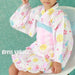 [現貨] 日本直送Unicocon 女童粉紅櫻花日本和服浴衣套裝 - BB Dressup