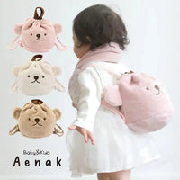 [現貨] 日本直送Aenak 童裝熊仔小背包 (粉紅/棕色/白色) - BB Dressup