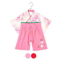 [現貨] 日本直送 Aenak 女童裝粉紅色櫻花日本和服連身衣 (90cm) - BB Dressup