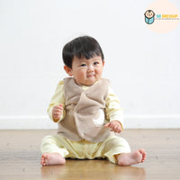[現貨] 日本直送Aenak 初生嬰兒背心外套 (白/淺啡/粉紅) 50-70cm - BB Dressup