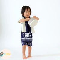 [現貨] 日本直送 Aenak 嬰兒藍色日本祭和服浴衣BB衫套裝 (80-90cm) - BB Dressup