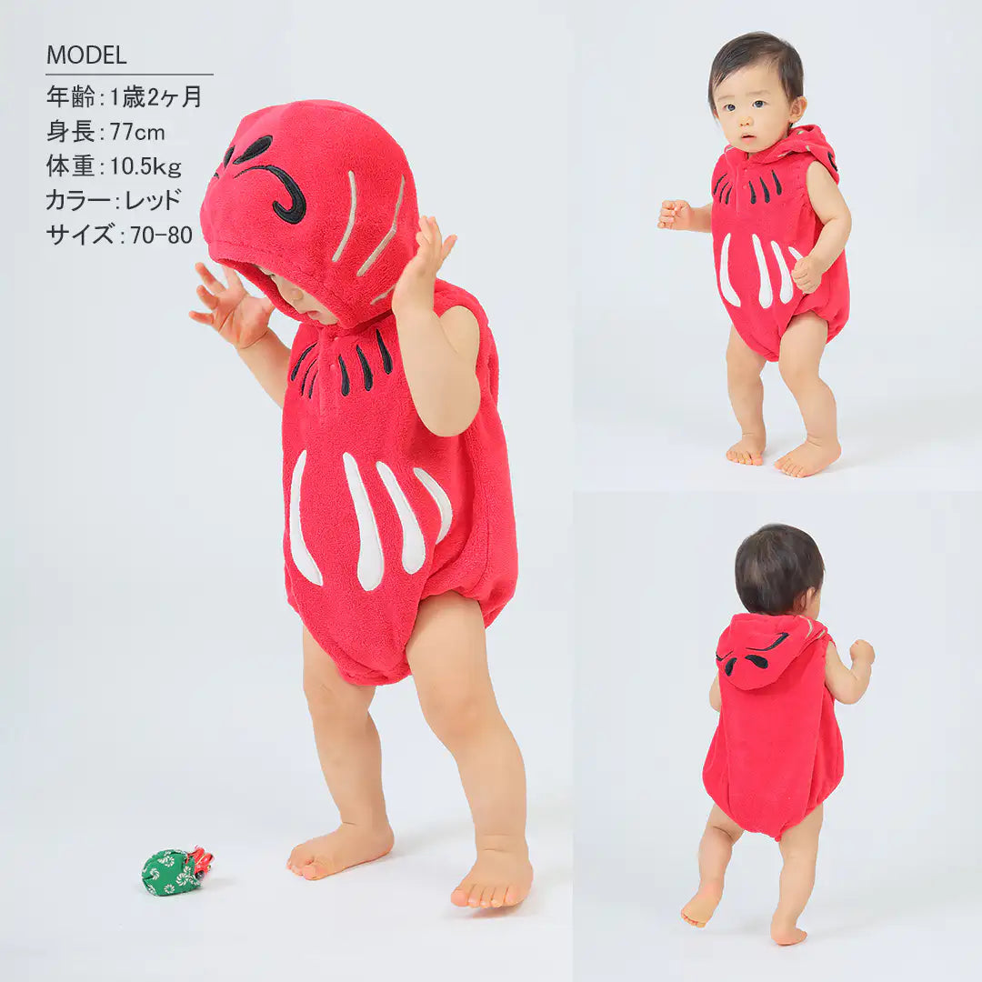 [現貨] 日本直送Aenak 初生嬰兒達摩造型連身衣 (70-80cm) - BB Dressup