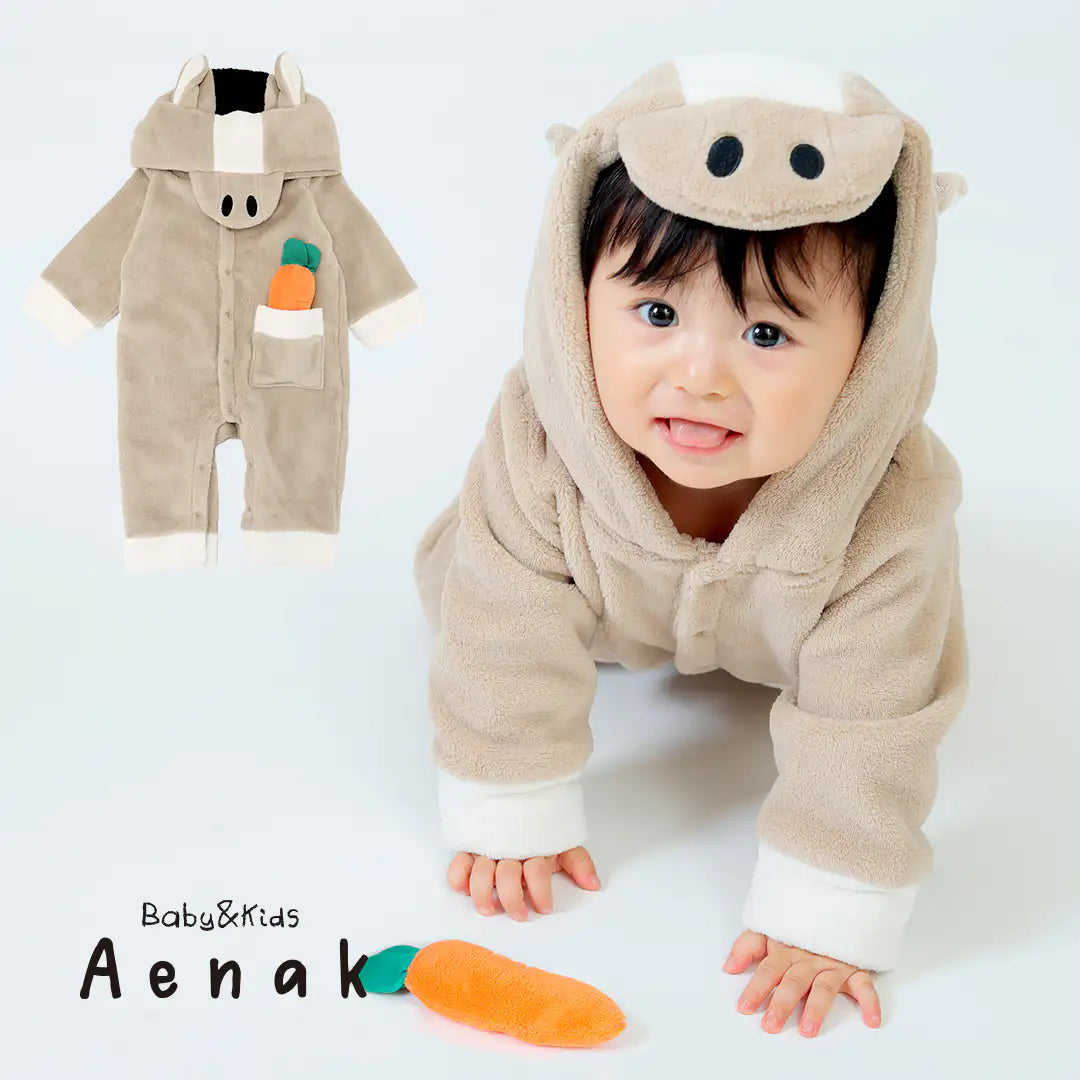 [現貨] 日本直送Aenak 初生嬰兒馬仔造型連身衣 (60-90cm) - BB Dressup