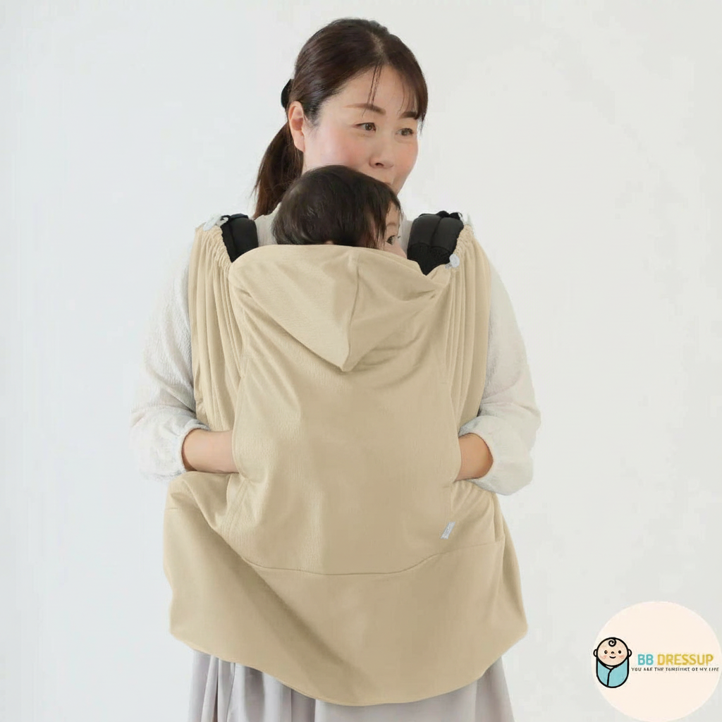 [現貨] 日本直送 Aenak 米色防UV兩用嬰兒斗篷 - BB Dressup