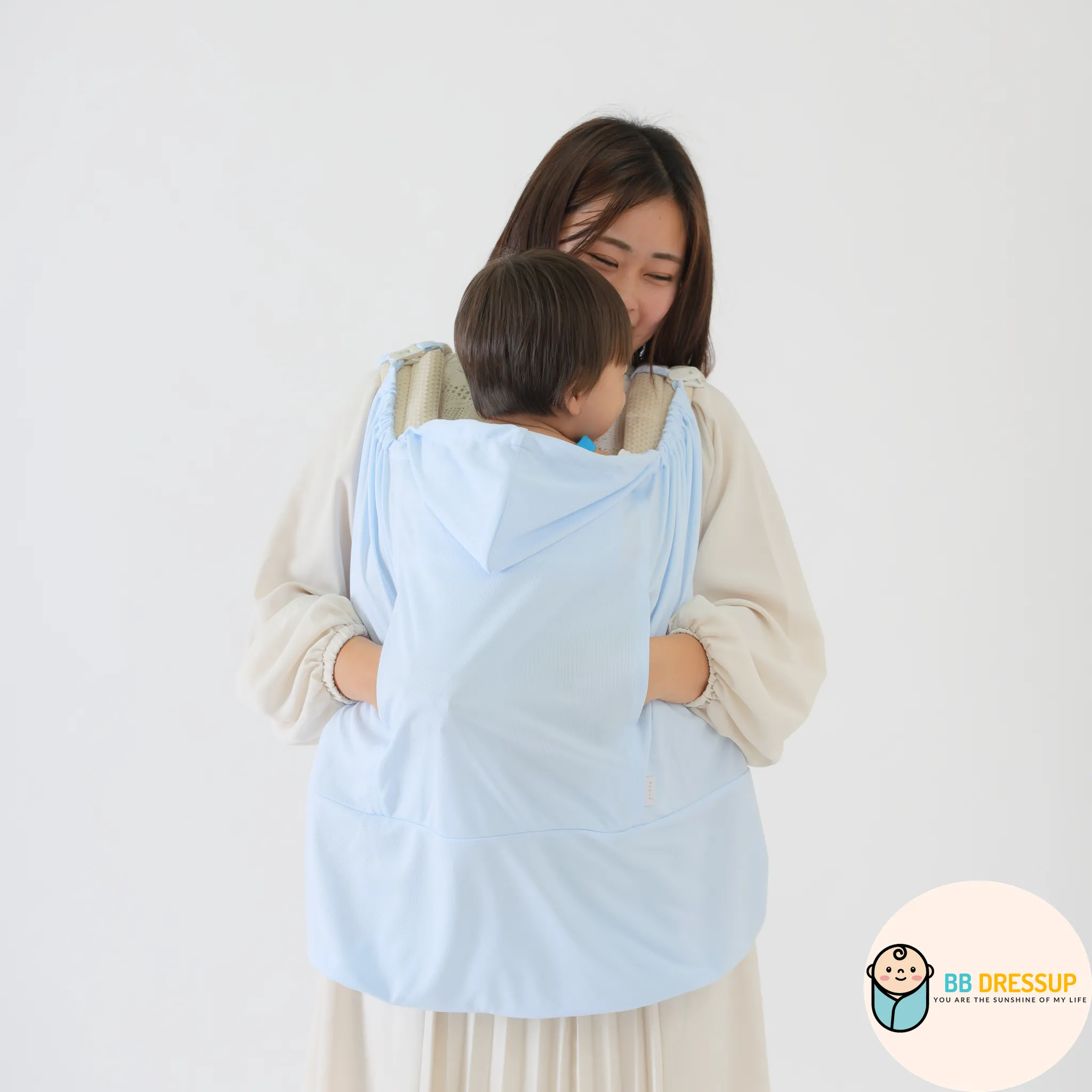 [現貨] 日本直送 Aenak 粉藍色防UV兩用嬰兒斗篷 - BB Dressup
