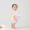 [現貨] 日本直送 Aenak 嬰兒粉紅色繡花球日本和服浴衣連腰帶套裝 - BB Dressup