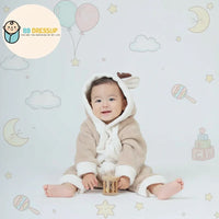 [現貨] 日本直送Aenak 初生嬰兒淺啡鹿仔造型連身衣 (60-90cm) - BB Dressup