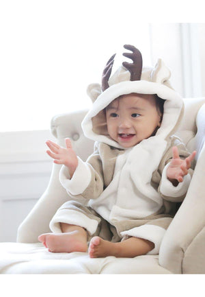 [早鳥優惠] 日本直送Aenak 初生嬰兒淺啡鹿仔造型連身衣 - BB Dressup