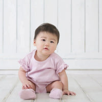 [現貨] 日本直送 Aenak 初生嬰兒粉紅色網紋透氣連身衣/包屁衣 - BB Dressup