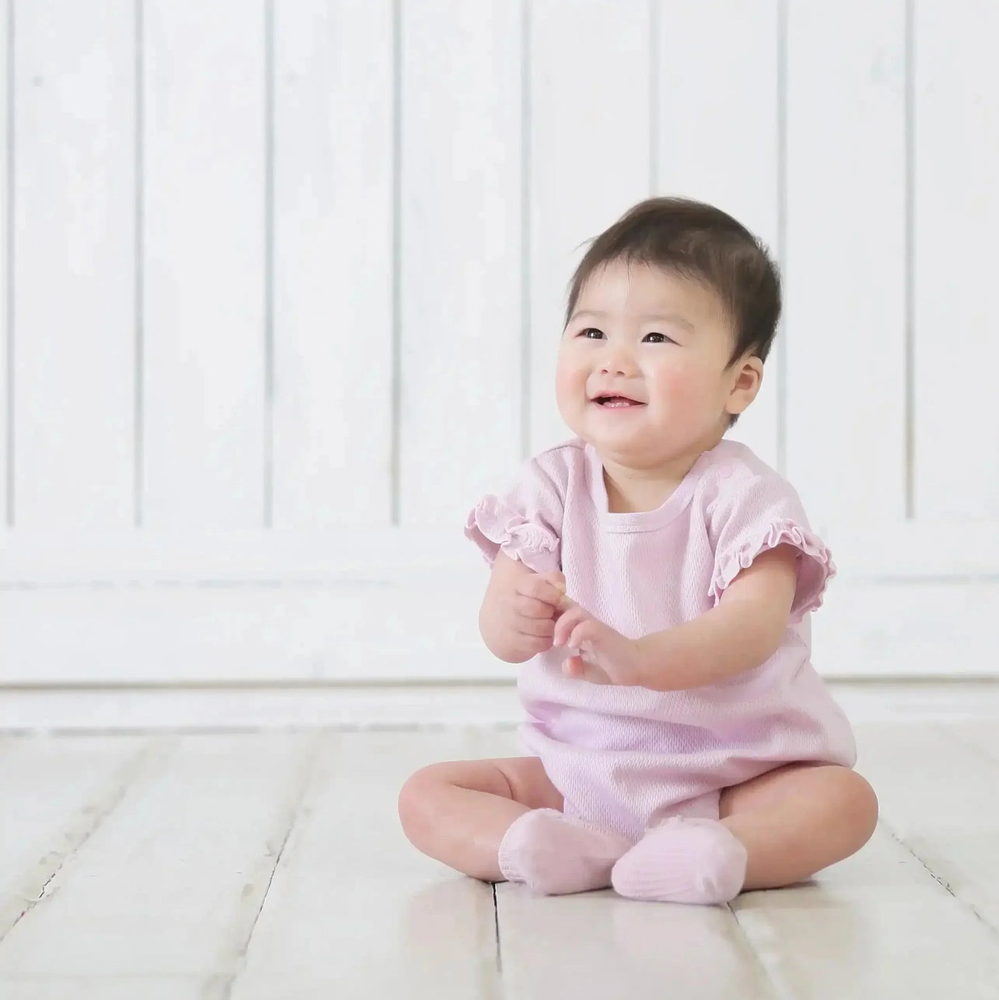 [現貨] 日本直送 Aenak 初生嬰兒粉紅色網紋透氣連身衣/包屁衣 - BB Dressup