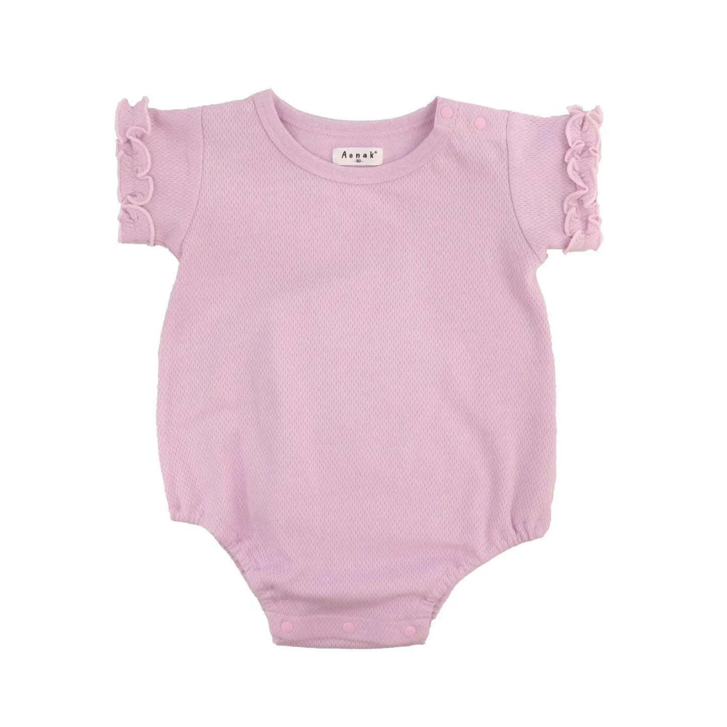 [現貨] 日本直送 Aenak 初生嬰兒粉紅色網紋透氣連身衣/包屁衣 - BB Dressup