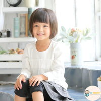 [現貨] 日本直送 Aenak 女童裝白色全棉雙層荷葉邊恤衫 (80-90cm) - BB Dressup
