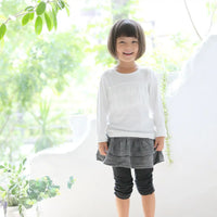 [現貨] 日本直送 Aenak 女童裝白色全棉雙層荷葉邊恤衫 (80-90cm) - BB Dressup